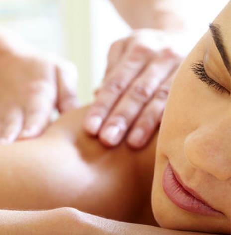 Client receiving Massage in Totnes.